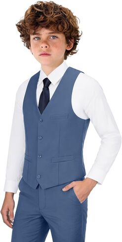 Bakerbear Boys Vest for Kids Formal Slim Fit Waistcoat Toddler Wedding Prom Easter Suit Vests Chalecos Para Niños in Saudi Arabia