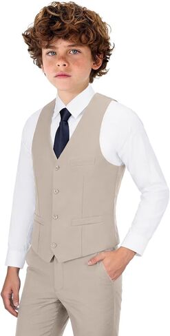 Bakerbear Boys Vest for Kids Formal Slim Fit Waistcoat Toddler Wedding Prom Easter Suit Vests Chalecos Para Niños in Saudi Arabia
