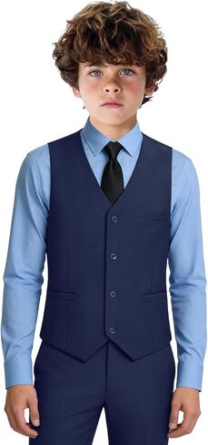 Bakerbear Boys Vest for Kids Formal Slim Fit Waistcoat Toddler Wedding Prom Easter Suit Vests Chalecos Para Niños in Saudi Arabia