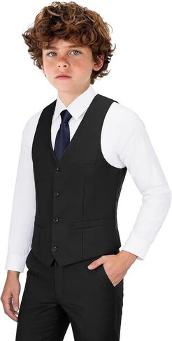 Bakerbear Boys Vest for Kids Formal Slim Fit Waistcoat Toddler Wedding Prom Easter Suit Vests Chalecos Para Niños in Saudi Arabia
