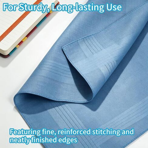 5 Pack Men's Handkerchiefs 100% Cotton - 16x16 Inch (40x40cm), Classic Style, Aggressively Absorbing & Machine Washable - Premium Hankies for Men & Women in Kuwait