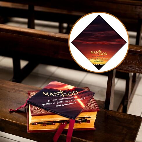 10 Pcs Christian Man of God Handkerchief Gifts Bulk Square Religious Cross Appreciation Prayer Handkerchiefs for Father Day Church Men in Kuwait