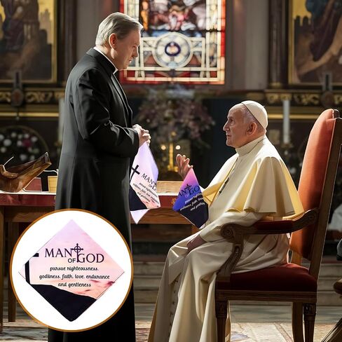 10 Pcs Christian Man of God Handkerchief Gifts Bulk Square Religious Cross Appreciation Prayer Handkerchiefs for Father Day Church Men in Kuwait