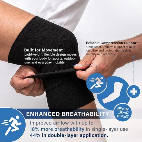 Everlit Care Griplex Black Tubular Compression Bandage – Breathable Elastic Support Wrap for Arms & Elbows | Sports Injury Recovery & Tissue Support for Sprains, Swelling, Lightweight Seamless Tube Bandage (3" x 11yd) in Kuwait