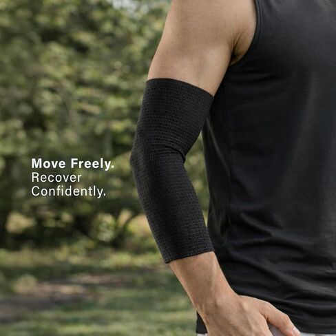 Everlit Care Griplex Black Tubular Compression Bandage – Breathable Elastic Support Wrap for Arms & Elbows | Sports Injury Recovery & Tissue Support for Sprains, Swelling, Lightweight Seamless Tube Bandage (3" x 11yd) in Kuwait