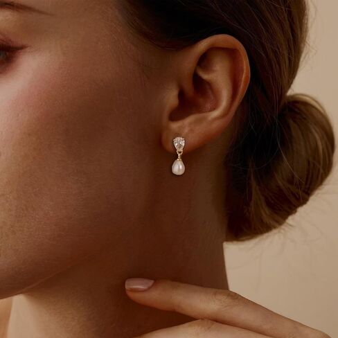 Gold Earrings for Women Trendy, Dainty Dangle Earrings 14K Gold Plated Drop Earrings Cute Wedding Earrings Fashion Prom Bridal Jewelry Gifts in Kuwait