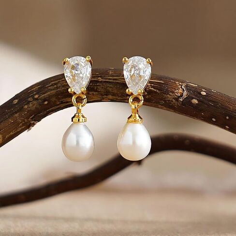 Gold Earrings for Women Trendy, Dainty Dangle Earrings 14K Gold Plated Drop Earrings Cute Wedding Earrings Fashion Prom Bridal Jewelry Gifts in Kuwait