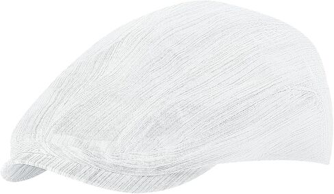 POUDAY Flat Caps for Men Newsboy Cap Linen Mens Hats Breathable Golf Hat Lightweight Cooling for Summer in Saudi Arabia