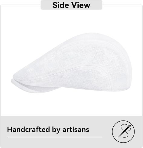 Flat Ivy Newsboy Cap for Men Classic Ramie Irish Cabbie Driving Hunting Summer Sun Hat in Saudi Arabia