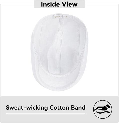 Flat Ivy Newsboy Cap for Men Classic Ramie Irish Cabbie Driving Hunting Summer Sun Hat in Saudi Arabia