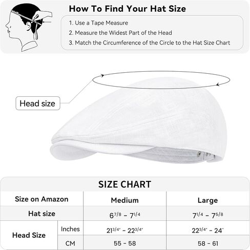 Flat Ivy Newsboy Cap for Men Classic Ramie Irish Cabbie Driving Hunting Summer Sun Hat in Saudi Arabia