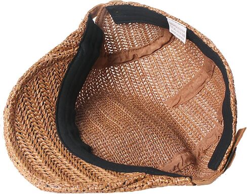 Men Straw Beret Newsboy Hat, Summer Straw Beret Hats for Women, Mesh Adjustable Flat Gatsby Hat Cabbie Ivy Driving Cap in Saudi Arabia