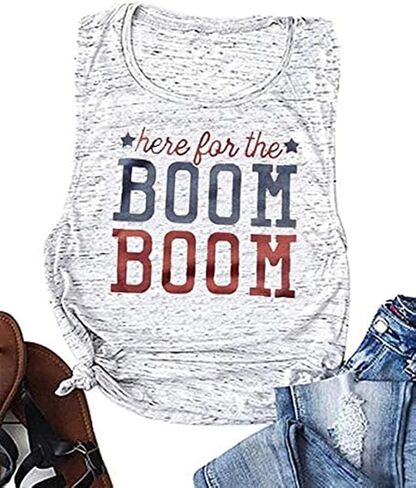 Womens USA Tank Tops American Flag Shirt 4th of July Sleeveless Summer Patriotic Outfits Graphic Tee in Saudi Arabia