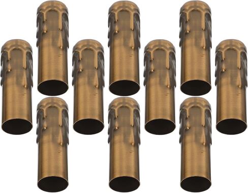 Zerodeko 10pcs Metal Candle Hanging Lamp Sleeves 25x80mm Vintage Iron Candelabra Base Socket Covers for Chandelier Light Accessories DIY Replacement Parts in Saudi Arabia