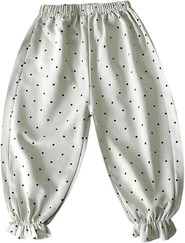 Flower Printed Harem Bloomers for Toddler Big Kid Elastic Waist Ruffle Hem Cute Girls Comfy Lounge Trousers 12M-13Y in Kuwait