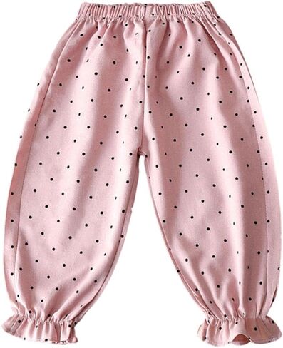 Flower Printed Harem Bloomers for Toddler Big Kid Elastic Waist Ruffle Hem Cute Girls Comfy Lounge Trousers 12M-13Y in Kuwait