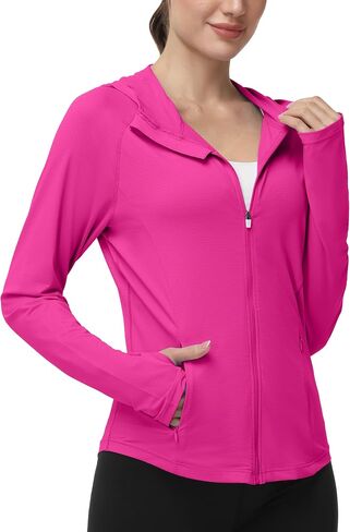 Roadbox Women’s UPF 50+ Sun Protection Hoodie Jacket, Lightweight SPF Long Sleeve Full Zip Workout Shirts for Hiking Running in Kuwait