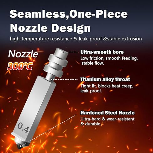 Ceramic Hotend Kit for Ender 3 V3 KE Hotend Print Head Hot End Extruder Assembly with Brass Nozzle Silicone Sleeve Heating Block Thermistor Throat Tube for Creality 3D Printer in Kuwait