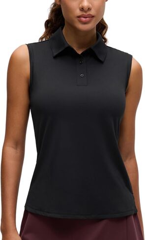 CRZ YOGA Golf Polo Shirts Sleeveless for Women UPF 50+ - Sun Protection Tennis Athletic Collared Tanks Lightweight Quick Dry in Kuwait