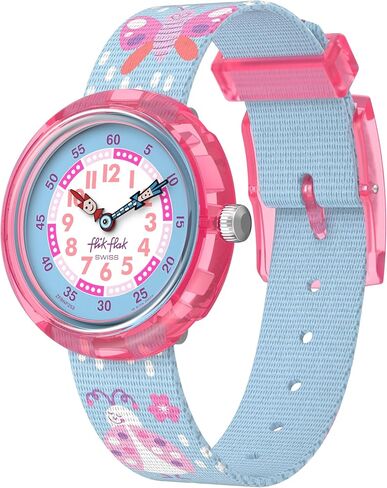Flik Flak Girl Kids Watch Casual Blue Bio-sourced Quartz Waterproof Garden Friends in Kuwait