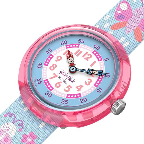 Flik Flak Girl Kids Watch Casual Blue Bio-sourced Quartz Waterproof Garden Friends in Kuwait