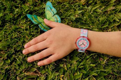 Flik Flak Girl Kids Watch Casual Blue Bio-sourced Quartz Waterproof Garden Friends in Kuwait