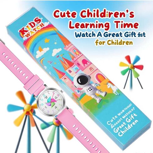 Blisshour Kids Watch Analog Waterproof, Pinwheel Learning Watch for Kids 8-12, Teacher Watches for Boys Ages 5-7 6-8, Easy to Read Educational Girls Watches in Saudi Arabia