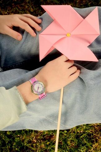 Flik Flak Girl Kids Watch Casual Pink Bio-sourced Quartz Waterproof FLIP IT Pink! in Kuwait