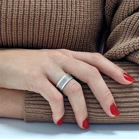 Silverly 9mm Bali Rope Thumb Rings for Women and Men - 925 Sterling Silver Chunky Rings - Wide Band for Men - Scrollwork Design - Couples Promise Ring in Kuwait