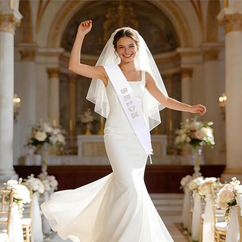 Bride Sash, Bride To Be Sash, Bridal Pearl Satin Sashes, Brides Sashes Bachelorette Party, Bridal Gifts for Bachelorette Party, Bridesmaid Accessories Brides Decorations for Bridesmaid gifts in Saudi Arabia