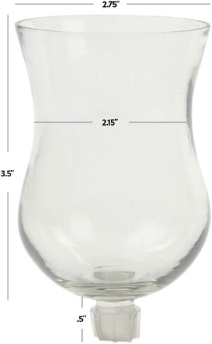 Koyal Wholesale Candelabra Hurricane Glass Shades, Bulk Set of 6 Peg Votive Holders (Clear, 5-Inch) in Saudi Arabia