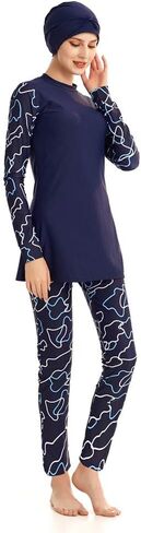 Full Cover Muslim Swimwear Modest Swimsuit for Women Islamic Hijab Beachwear Swimming Burkini Swimming Suit in Saudi Arabia