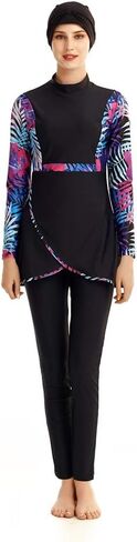 Full Cover Muslim Swimwear Modest Swimsuit for Women Islamic Hijab Beachwear Swimming Burkini Swimming Suit in Saudi Arabia