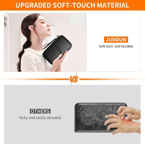 JUNDUN 2500℉ Fireproof Family Passport Holder,RFID Blocking Upgraded Material Fireproof Passport Wallet for 4,Travel Document Organizer Case with Zipper for Passport and Card in Saudi Arabia