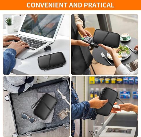 JUNDUN 2500℉ Fireproof Family Passport Holder,RFID Blocking Upgraded Material Fireproof Passport Wallet for 4,Travel Document Organizer Case with Zipper for Passport and Card in Saudi Arabia