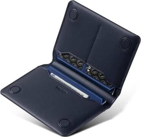 VULKIT Slim Minimalist Passport Wallet RFID Blocking Passport Holder for Travel, Leather Travel Wallet for Men Women, Magnetic Closure in Kuwait