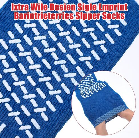 6 Pairs 2XL Large Slipper Socks Non Slip Sock Gripper Socks Non-Skid Ankle Sock Slip Stop Safety Single Tread Slipper Socks Soft Stretchy Grippy Sock for Adults Home Hospital Women Men Elderly in Kuwait
