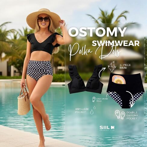 SIIL Ostomy Bag Covers for Women Ostomy Swimwear - for Colostomy Ileostomy Urostomy Bags - Ostomy Supplies - Made in Europe in Saudi Arabia