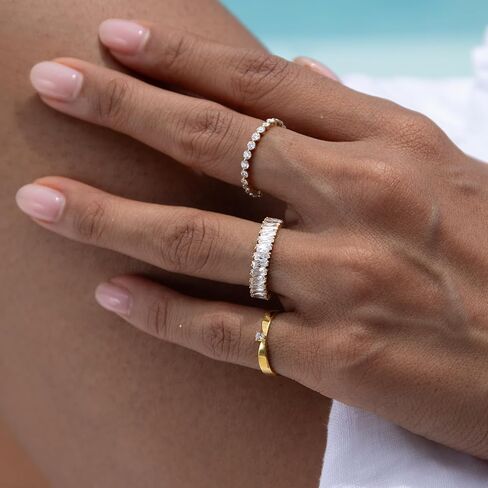 STORYJEWELLERY Pinky Ring, Gold Plated Rings for Women, Wedding Bands for Women, Gold Plated Band Ring in Kuwait