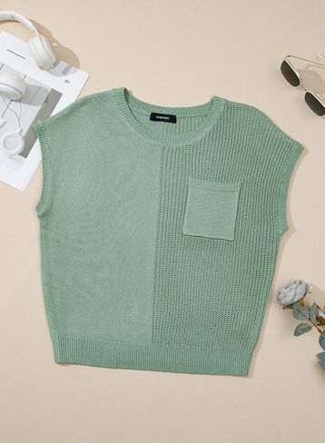 Dokotoo Summer Knit Tops for Women Sleeveless Crewneck T Shirts Casual Lightweight Sweater Blouses Shirts in Kuwait
