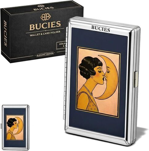Vintage Card Holder, Vintage-Style Versatile Card & Cash Case, Metal Cases, Vintage Metal Card Holder/Wallets (#J) in Kuwait