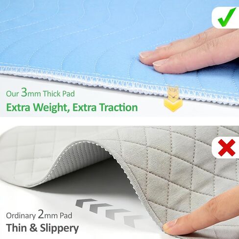 Washable Underpads 36"x54"(2 Pack)– Dual-Sided & Ultra-Thick, Heavy Duty Waterproof Nursing Pads Incontinence Bed Pads, Reusable Washable Pee Pads for Dogs, Diaper Changing & Adults Pads in Saudi Arabia