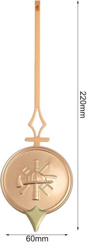 Golden Metal Wall Clock Pendulum Replacement 60X220mm Mechanical Grandfather Clock Parts DIY Repair Accessory For Home Decor in Kuwait