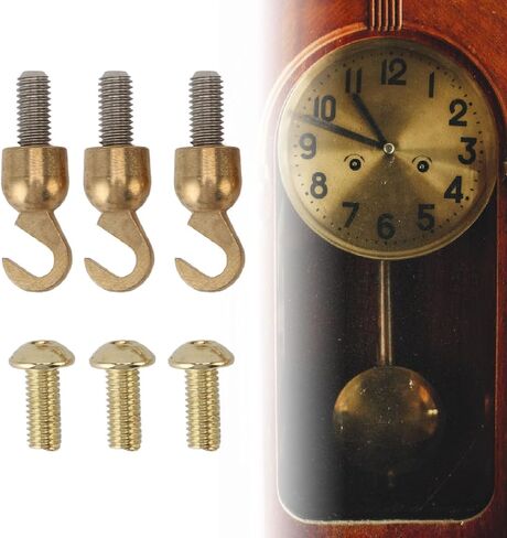 3 Sets Clock Weight Shell Hook Set, Brass Shell Open Hook and Bolts, Clock Weight Shell Hooks and Bolts for Older Style Grandfather Or Grandmother Clock in Saudi Arabia