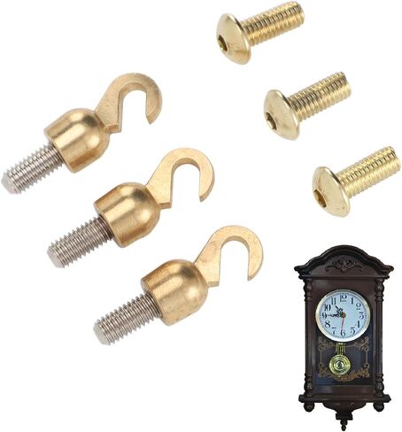 3 Sets Clock Weight Shell Hook Set, Brass Shell Open Hook and Bolts, Clock Weight Shell Hooks and Bolts for Older Style Grandfather Or Grandmother Clock in Saudi Arabia