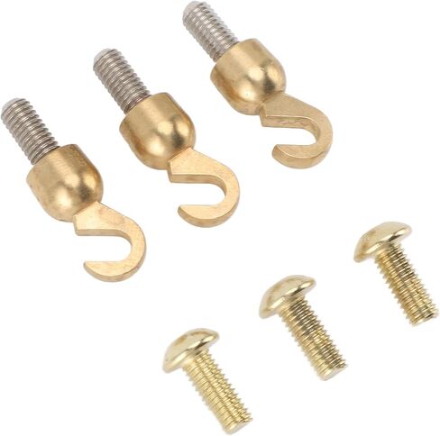 Clock Weight Shell Hook Set Brass Open Hook Replacement with 3 Hooks Elegant Finish for Grandfather Clock Weight Shell Repair Maintenance and Vintage Service in Kuwait