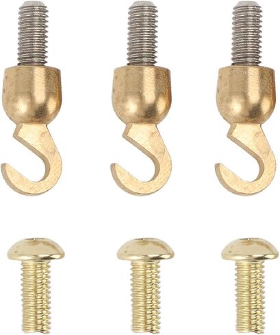 Clock Weight Shell Hook Set Brass Open Hook Replacement with 3 Hooks Elegant Finish for Grandfather Clock Weight Shell Repair Maintenance and Vintage Service in Kuwait