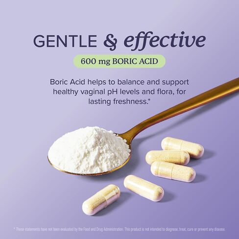 Boric Acid Suppositories for Women 600mg | pH Balance, Vaginal Odor & Itching | Feminine Hygiene & Intimate Health Support | Boric Acid for Women Vaginal Suppositories | Unscented, Vegan | 30 Ct in Kuwait