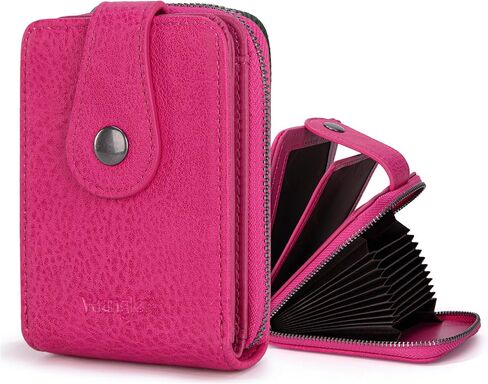 Montana West X Wrangler Credit Card Holder Small Wallets for Women Compact Credit Card Case With Smooth Zipper and ID Window WG178-W004COW-BR in Kuwait
