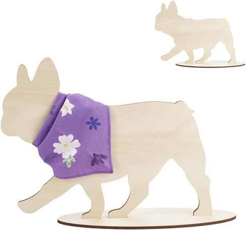 AHANDMAKER Cat Silhouette Display Stand Scarf Bandana Blank MDF Wood Cat Mannequin Display Stand for Pet Collars Store Retail Window Display Photography Prop Home Decor, 12x4x10.6in in Kuwait
